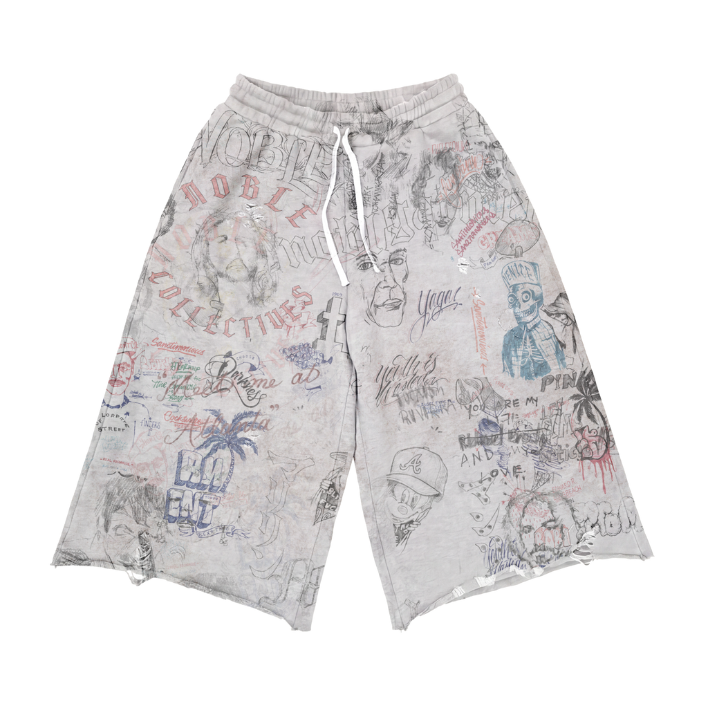 NOBLE 'SKETCH' QUARTER SHORTS