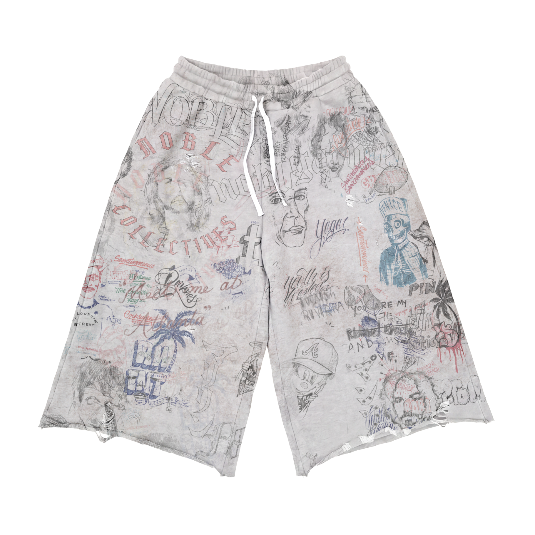 NOBLE 'SKETCH' QUARTER SHORTS