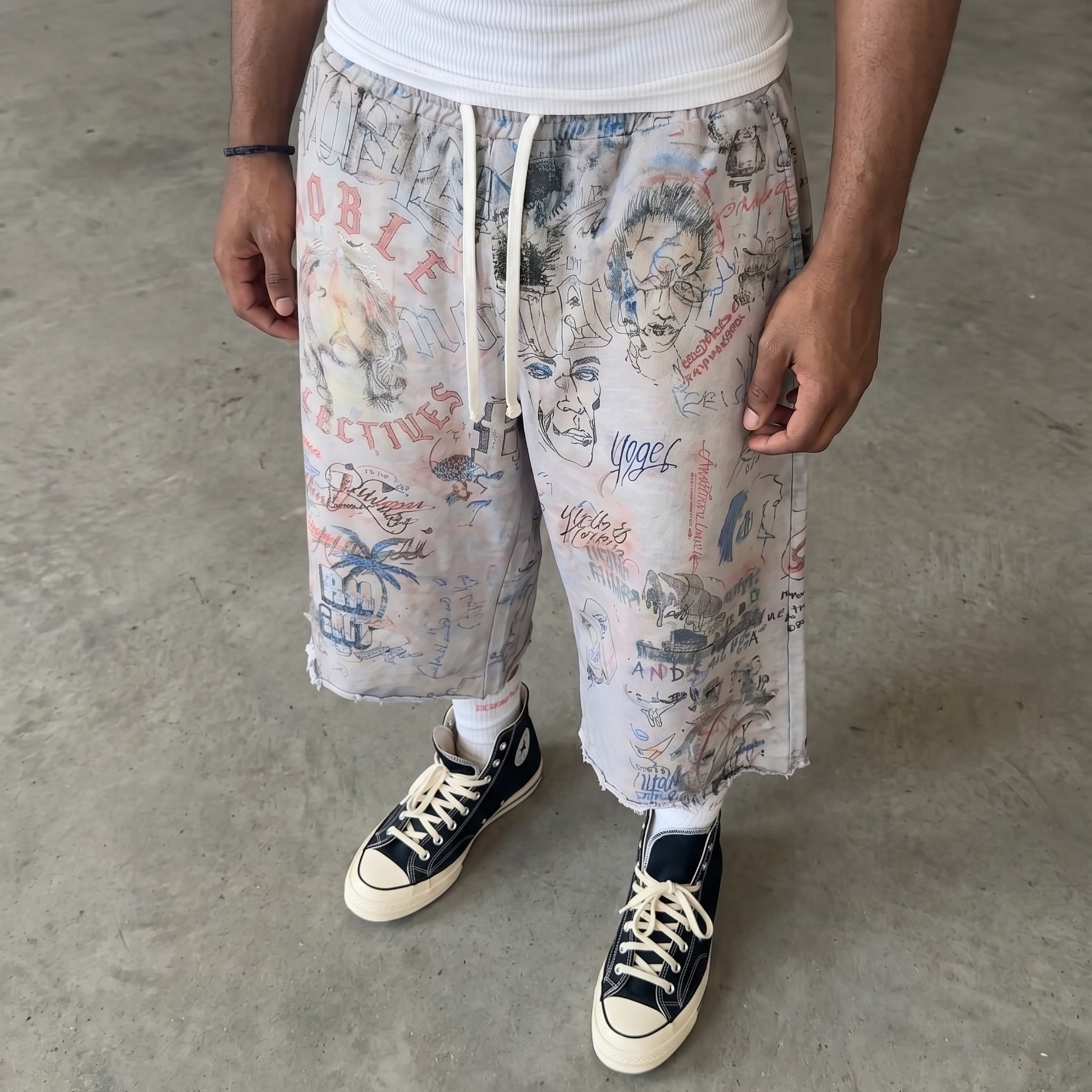 NOBLE 'SKETCH' QUARTER SHORTS